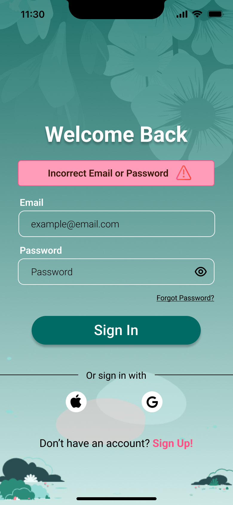 Sign In Error State